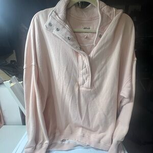 Aerie Light Pink Snap Pullover